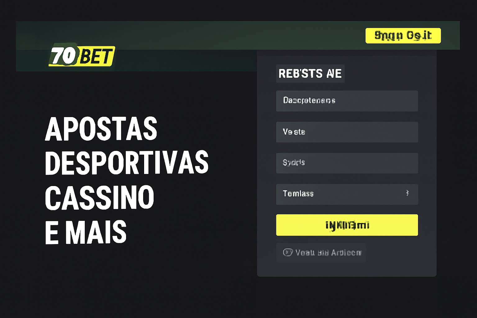 Não Perca tempo, o rRgistro na site 70BET